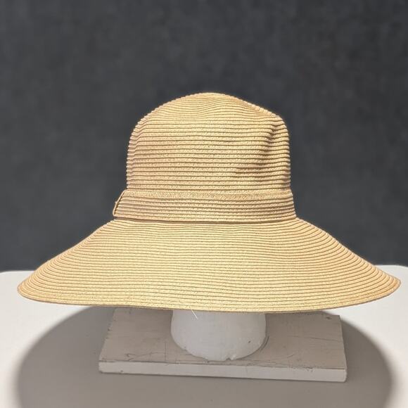 Scala Collezione Tan Packable Sun Beach Paper Straw Hat NWOT One Size main image 6